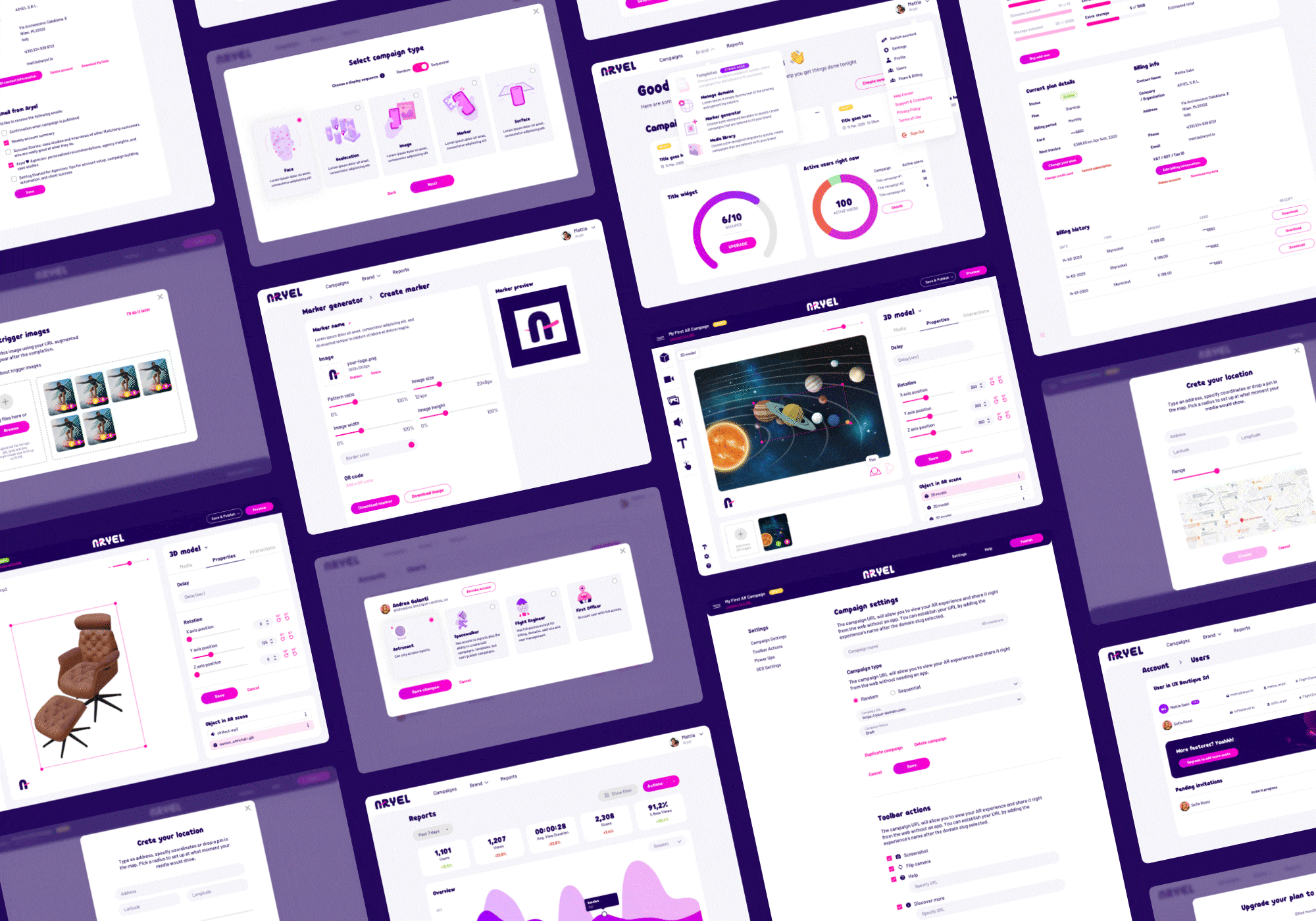 Aryel UI piattaforma