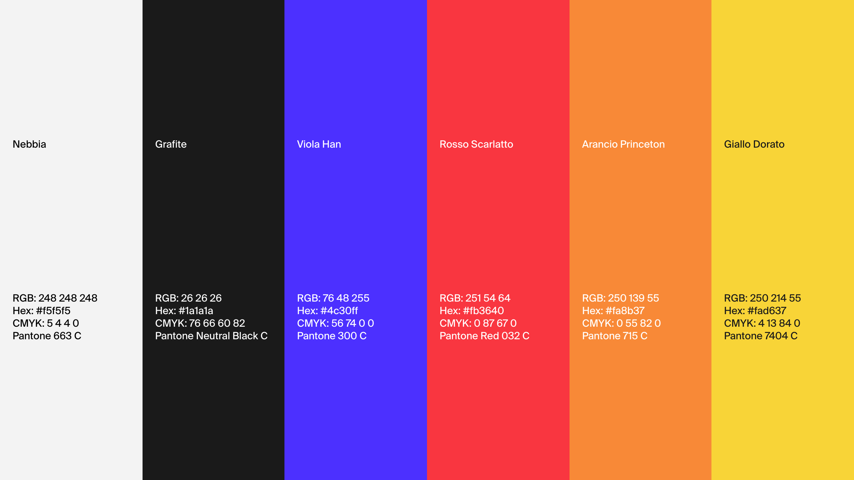 Nubia color palette
