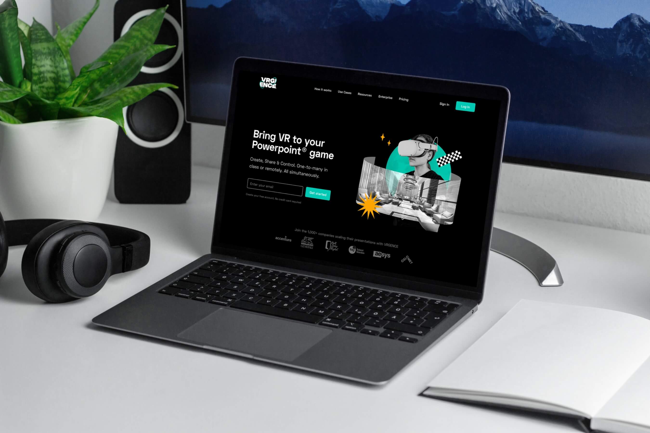 VRGENCE desktop website